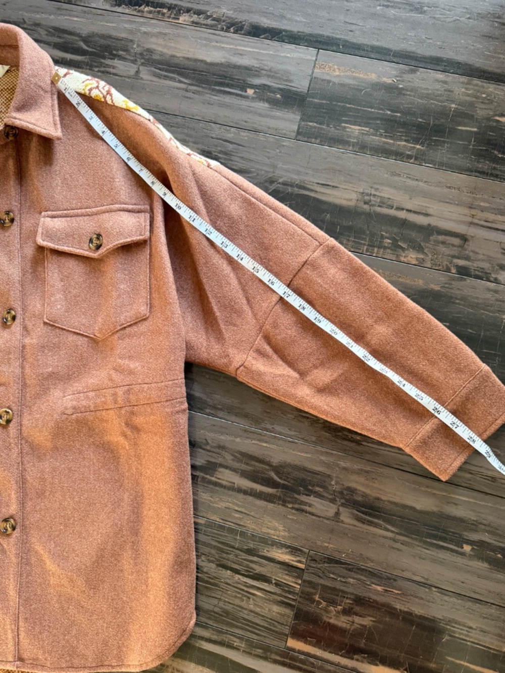NEW Davi & Dani Jacket Button Front Drawstring Waist Front Chest Pockets Boho - Picture 14 of 16